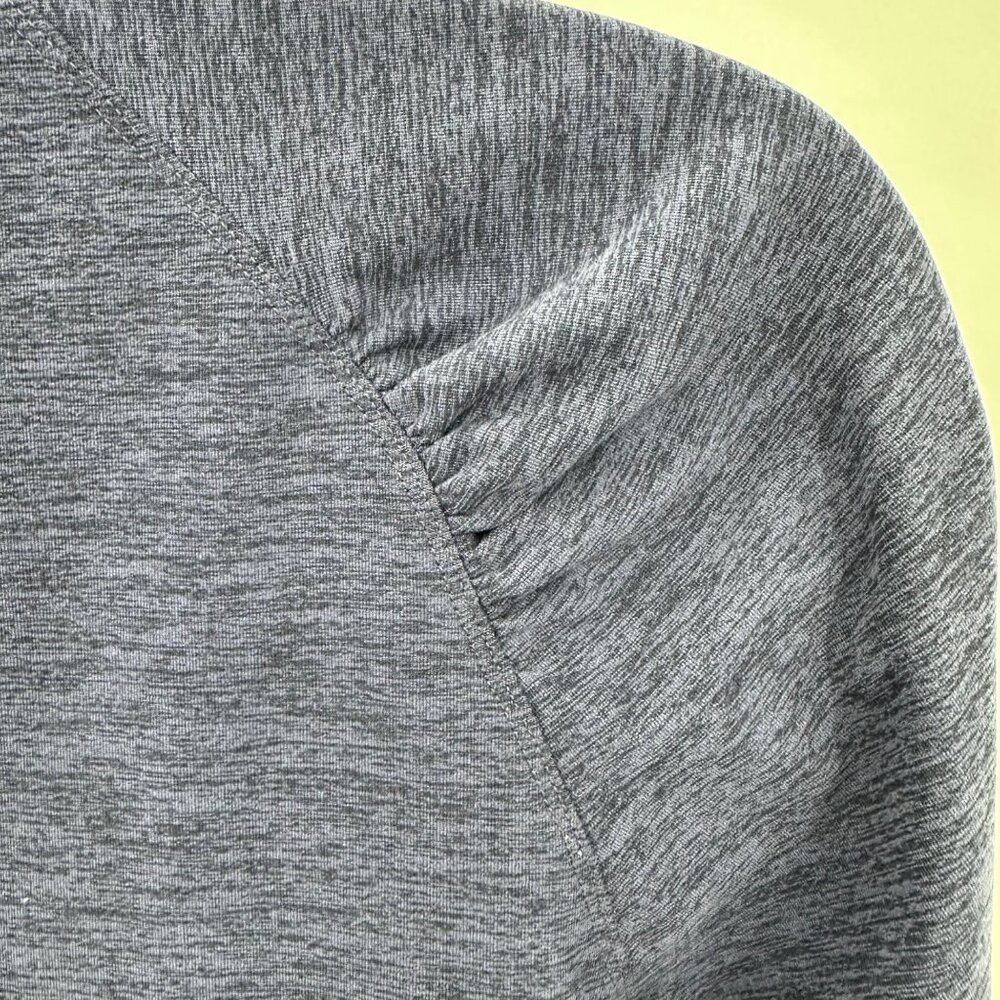 Apana Womens Heathered Blue1/4 Zip Pullover Lightweight Long-Sleeve Top S - Picture 11 of 12